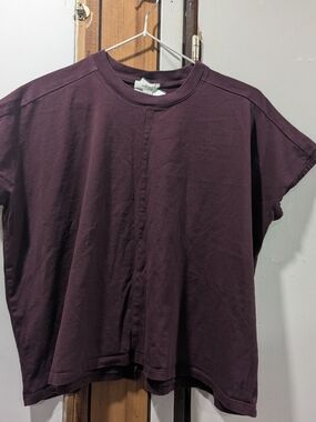 Wilfred Womens Short Sleeve Crew Tee in Plum